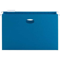 SMEAD - 9-1/2 x 14-1/2", Legal, Sky Blue, Hanging File Folder - 11 Point Stock, 1/5 Tab Cut Location - Apex Tool & Supply
