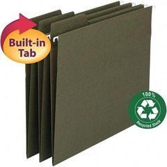 SMEAD - 14-5/8 x 9-1/2", Legal, Standard Green, Hanging File Folder - 11 Point Stock, 1/3 Tab Cut Location - Apex Tool & Supply