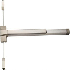 Ability One - Nonhanded, Heavy Duty Vertical Rod - Satin Stainless Steel Finish - Apex Tool & Supply