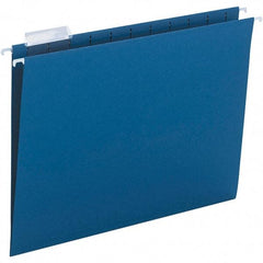 SMEAD - 12-1/4 x 9-1/2", Letter Size, Navy, Hanging File Folder - 11 Point Stock, 1/5 Tab Cut Location - Apex Tool & Supply