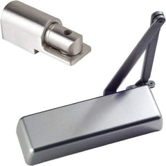 Ability One - 12" Closer Body Length, Commercial Grade 1 Door Closer Manual Damper - Aluminum Finish, Non-Handed - Apex Tool & Supply