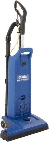 Clarke - Dual Motor Upright Vacuum Cleaner - 17-1/2" Cleaning Width, 9" Amps, Ergonomic Handle - Apex Tool & Supply