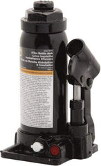 Omega Lift Equipment - 6 Ton Capacity Hydraulic Bottle Jack - 8-1/2" to 16-7/8" High, 8-3/8" Piston Stroke, 4" Long x 4-1/2" Wide Base - Apex Tool & Supply