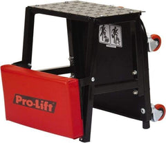 Omega Lift Equipment - 300 Lb Capacity, 4 Wheel Creeper Seat - Alloy Steel, 16.93" Long x 5.91" Overall Height x 14" Wide - Apex Tool & Supply
