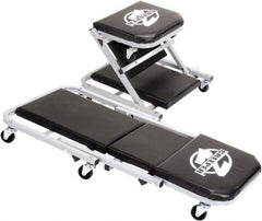 Omega Lift Equipment - 300 Lb Capacity, 6 Wheel Convertible Creeper - Alloy Steel, 21.85" Long x 4.53" Overall Height x 17" Wide - Apex Tool & Supply