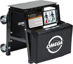 Omega Lift Equipment - 350 Lb Capacity, 4 Wheel Creeper Seat - Alloy Steel, 15-3/4" Long x 17.72" Overall Height x 7" Wide - Apex Tool & Supply