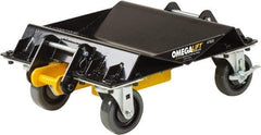 Omega Lift Equipment - 4 Wheel, 2,000 Lb Capacity, One Pair Dolly without Handle - 4" Casters, 10 to 36" Polyurethane Mold on Polyetyhylene Wheels - Apex Tool & Supply