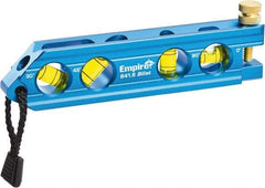 Empire Level - Magnetic 6" Long 4 Vial Torpedo Level - Metal, Blue, 1 Level, 1 Plumb & 1 30° & 1 45° Vials - Apex Tool & Supply