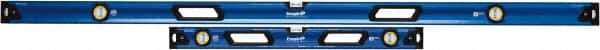 Empire Level - Magnetic 32" & 78" Long 3 Vial Box Beam Level - Metal, Blue, 1 Level & 2 Plumb Vials - Apex Tool & Supply