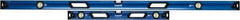 Empire Level - Magnetic 32" & 78" Long 3 Vial Box Beam Level - Metal, Blue, 1 Level & 2 Plumb Vials - Apex Tool & Supply