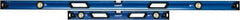 Empire Level - 32" & 78" Long 3 Vial Box Beam Level - Metal, Blue, 1 Level & 2 Plumb Vials - Apex Tool & Supply