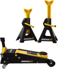 Omega Lift Equipment - 2.5 Ton Capacity Service Floor Jack - 5-3/8 to 19-7/8" High - Apex Tool & Supply