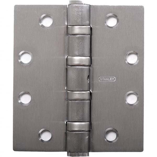 Stanley - 4-1/2" Long x 4-1/2" Wide Grade 1 Bronze Full Mortise Ball Bearing Commercial Hinge - Apex Tool & Supply