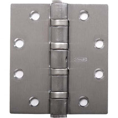 Stanley - 4-1/2" Long x 4-1/2" Wide Grade 1 Bronze Full Mortise Ball Bearing Commercial Hinge - Apex Tool & Supply