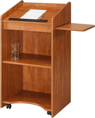 Oklahoma Sound - Wood Full Floor Lectern - 20" Deep x 25" Wide x 46" High - Apex Tool & Supply