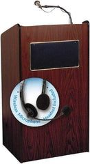 Oklahoma Sound - Wood Full Floor Lectern - 20" Deep x 25" Wide x 46" High - Apex Tool & Supply