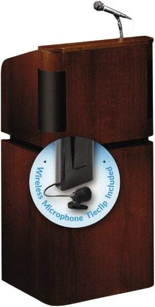 Oklahoma Sound - Wood Full Floor Lectern - 20-1/2" Deep x 24" Wide x 48" High - Apex Tool & Supply