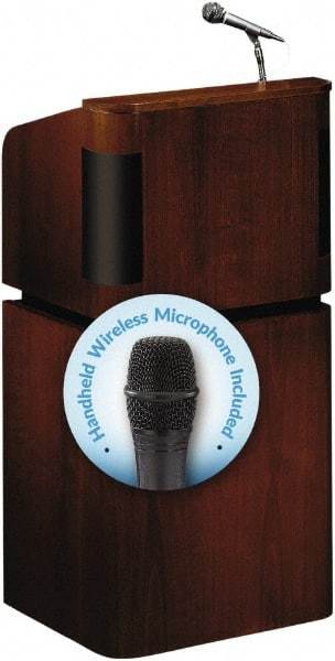 Oklahoma Sound - Wood Full Floor Lectern - 20-1/2" Deep x 24" Wide x 48" High - Apex Tool & Supply