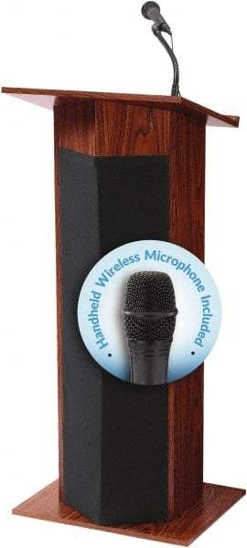 Oklahoma Sound - Wood Full Floor Lectern - 17" Deep x 22" Wide x 46" High - Apex Tool & Supply