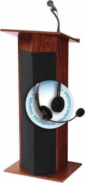 Oklahoma Sound - Wood Full Floor Lectern - 17" Deep x 22" Wide x 46" High - Apex Tool & Supply