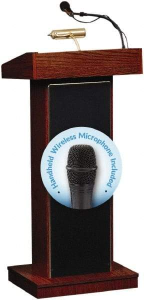 Oklahoma Sound - Wood Full Floor Lectern - 17" Deep x 22" Wide x 46" High - Apex Tool & Supply