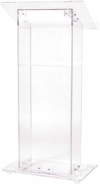 Oklahoma Sound - Acrylic Full Floor Lectern - 15" Deep x 24" Wide x 46" High - Apex Tool & Supply