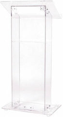 Oklahoma Sound - Acrylic Full Floor Lectern - 15" Deep x 24" Wide x 46" High - Apex Tool & Supply