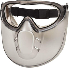 PYRAMEX - Size Universal, Clear Polycarbonate Anti-Fog & Scratch Resistant Lens, Goggles with Face Shield - Indirect Vent, Black PVC/Polycarbonate Frame, Over the Glass Style - Apex Tool & Supply