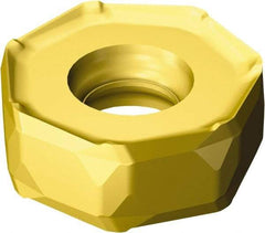 Sandvik Coromant - 745R2109 H50 Grade 4240 Carbide Milling Insert - TiCN/Al2O3/TiN Finish, 9mm Thick, 21mm Inscribed Circle, 1mm Corner Radius - Apex Tool & Supply