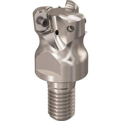 Seco - R217.21.RE 12mm Threaded Shank Milling Tip Insert Holder & Shank - 1.181102" Projection, 1" Neck Diam, M12 Neck Thread, 25mm Nose Diam, 30mm OAL, Tool Steel Tool Holder - Apex Tool & Supply