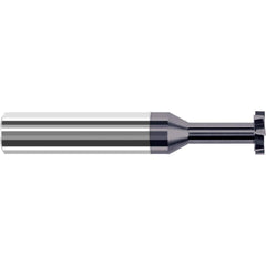 Harvey Tool - 1/4" Cut Diam, 1/8" Cut Width, 1/4" Shank, Staggered-Tooth Woodruff Keyseat Cutter - Exact Industrial Supply