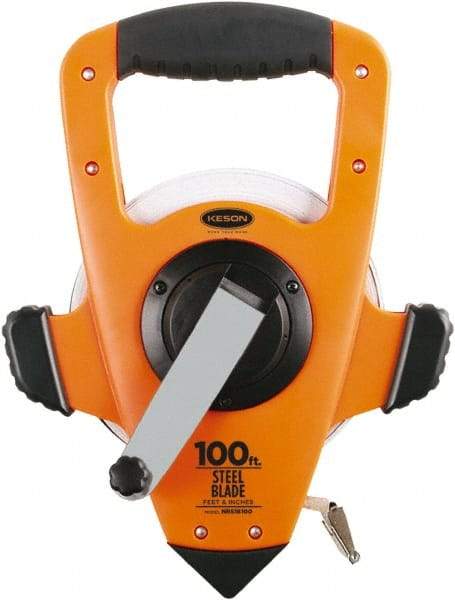 Keson - 100' x 3/8" Tape Measure - 1/8" Graduation - Apex Tool & Supply