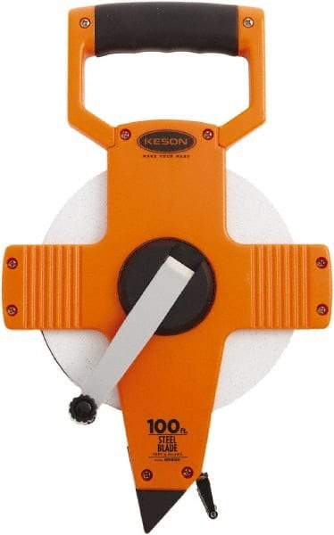 Keson - 100' x 3/8" Tape Measure - 1/8" Graduation - Apex Tool & Supply