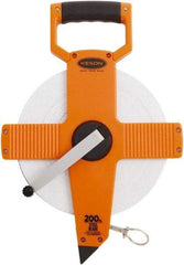 Keson - 200' x 3/8" Tape Measure - 1/10 & 1/100" Graduation - Apex Tool & Supply