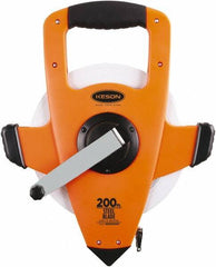 Keson - 200' x 3/8" Tape Measure - 1/10 & 1/100" Graduation - Apex Tool & Supply