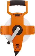 Keson - 100' x 3/8" Tape Measure - 1/10 & 1/100" Graduation - Apex Tool & Supply