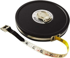 Keson - 100' x 1/2" Tape Measure - 1/8, 1/10 & 1/100" Graduation - Apex Tool & Supply