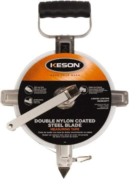 Keson - 200' x 3/8" Tape Measure - 1/8" Graduation - Apex Tool & Supply