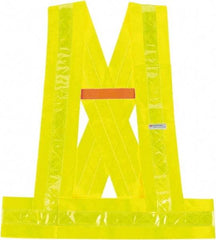 Ergodyne - Size M/L High Visibility Lime Solid Breakaway Vest - ANSI 107, Hook & Loop Closure, 1 Pocket, Polyester - Apex Tool & Supply