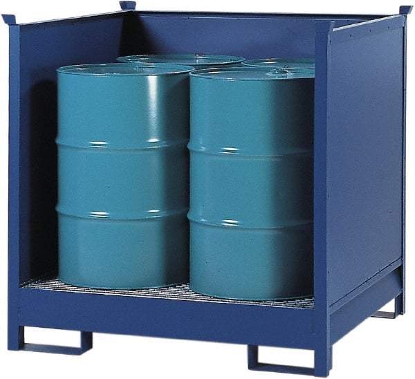 Denios - Mobile Spill Containment Type: Transport Pallet w/Side Walls Number of Drums: 4 - Apex Tool & Supply