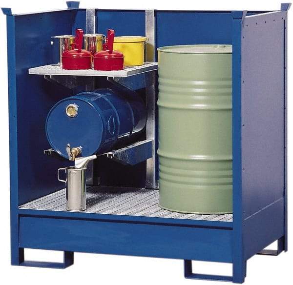 Denios - Mobile Spill Containment Type: Transport Pallet w/Side Walls Number of Drums: 2 - Apex Tool & Supply