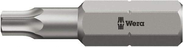 Wera - 5/16 & 1/4" Drive T40 Torx Screwdriver Bit - 2-3/4" OAL, Insert Bit - Apex Tool & Supply