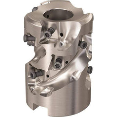 Seco - 12 Inserts, 1-31/32" Cut Diam, 1.06" Arbor Diam, 46mm Max Depth of Cut, Indexable Square-Shoulder Face Mill - 90° Lead Angle, 2.7559" High, LOEX-12 Insert Compatibility, Through Coolant, Series Square T4-12 - Apex Tool & Supply