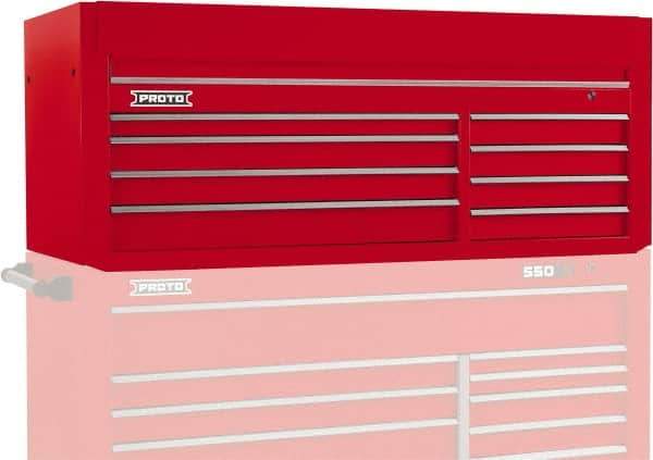 Proto - 8 Drawer Top Tool Chest - 66" Wide x 27" Deep x 27" High, Steel, Red - Apex Tool & Supply