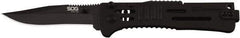 SOG Specialty Knives - 3.019" Blade, 4" OAL, Clip Point Folding Knife - 4.22" Closed Length, Stainless Steel, 1 Blade, 1 Edge, Belt clip - Apex Tool & Supply