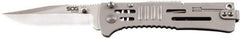 SOG Specialty Knives - 3.018" Blade, 4" OAL, Clip Point Folding Knife - 4.22" Closed Length, Stainless Steel, 1 Blade, 1 Edge, Belt clip - Apex Tool & Supply