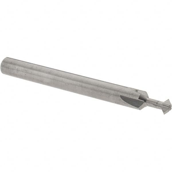 Accupro - 5/32° 5/32" Cut Diam, 0.078" Cut Width, 3/16" Shank, Solid Carbide Double-Angle Cutter - Apex Tool & Supply