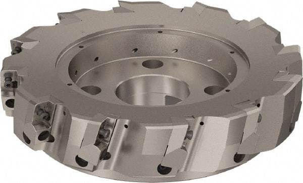 Seco - 12 Inserts, 250mm Cut Diam, 60mm Arbor Diam, 25mm Max Depth of Cut, Indexable Square-Shoulder Face Mill - 90° Lead Angle, 63mm High, ABEX 26.. Insert Compatibility, Through Coolant, Series R220.96 - Apex Tool & Supply