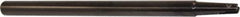 Millstar - 12mm Cut Diam, 165mm Max Depth of Cut, 16mm Shank Diam, 190mm OAL, Indexable Ball Nose End Mill - Straight Shank, TAF Toolholder, BDS, TO, HF Insert - Apex Tool & Supply