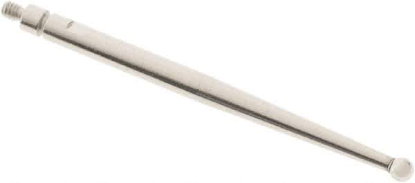 SPI - 2mm Ball Diam, Steel, Ball Test Indicator Contact Point - 1.336" Contact Point Length, Use with Mitutoyo Test Indicators - Apex Tool & Supply